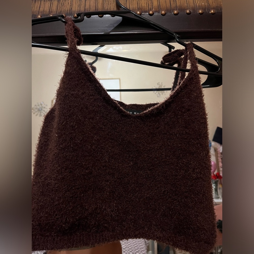 Cozy Brown Fuzzy Women's Top